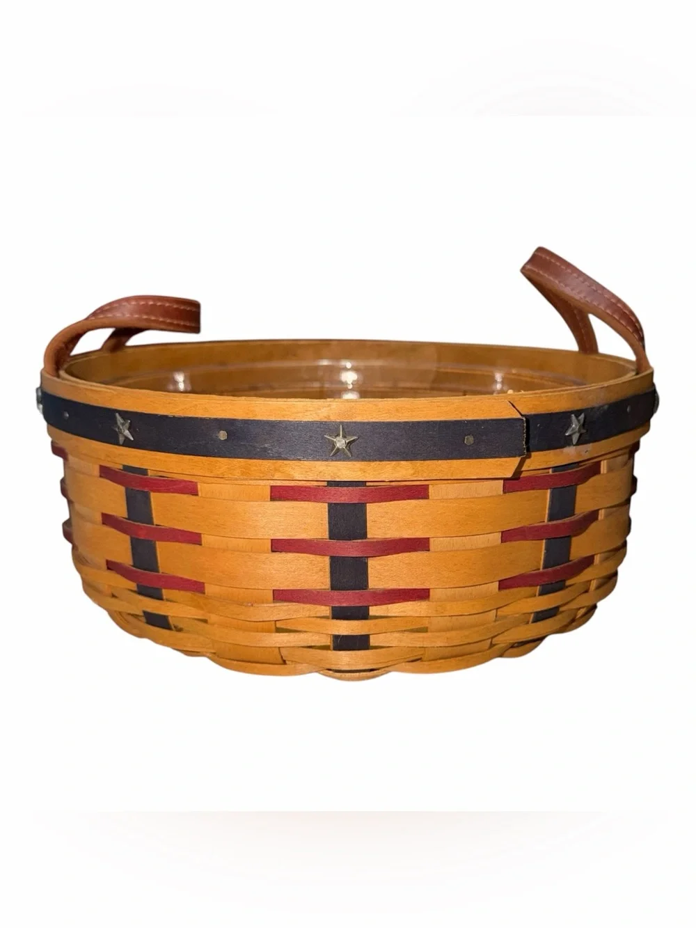 VINTAGE Longaberger Proudly American Button Basket 2004